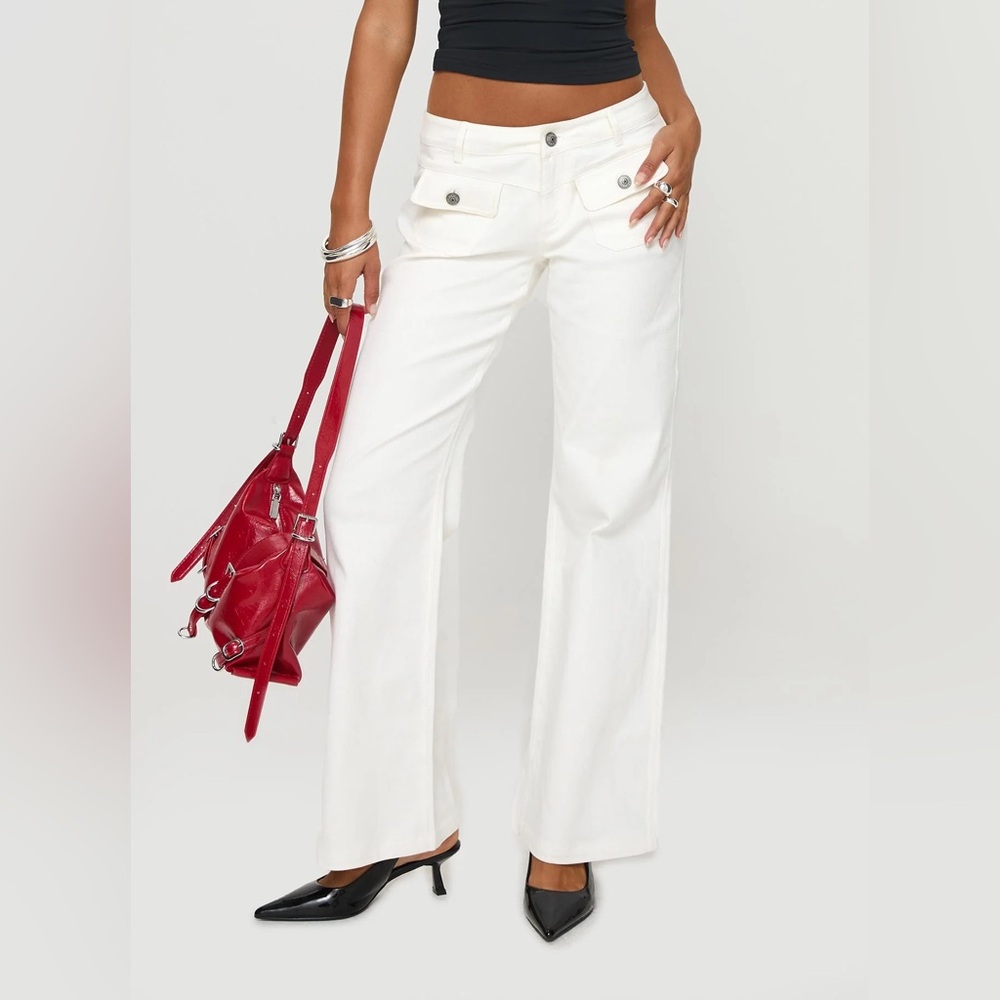 Benicale Low Rise Cargo Pants White - Picture 2 of 8